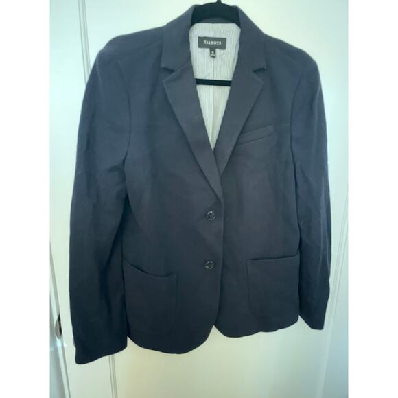 Talbots Navy Blazer Jacket Size 12 - Picture 1 of 6